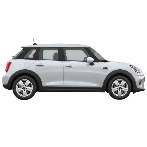 シルバーの2021 MINI One（側面（右向き）ビュー）