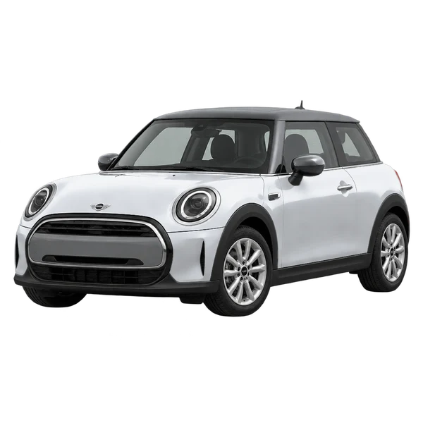 シルバーの2023 MINI One（フロントスリークォーター(左向き)ビュー）