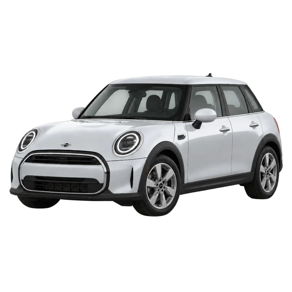 シルバーの2024 MINI One（フロントスリークォーター(左向き)ビュー）