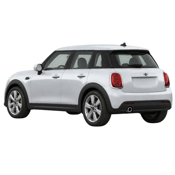 シルバーの2024 MINI One（リア斜め（左向き）ビュー）