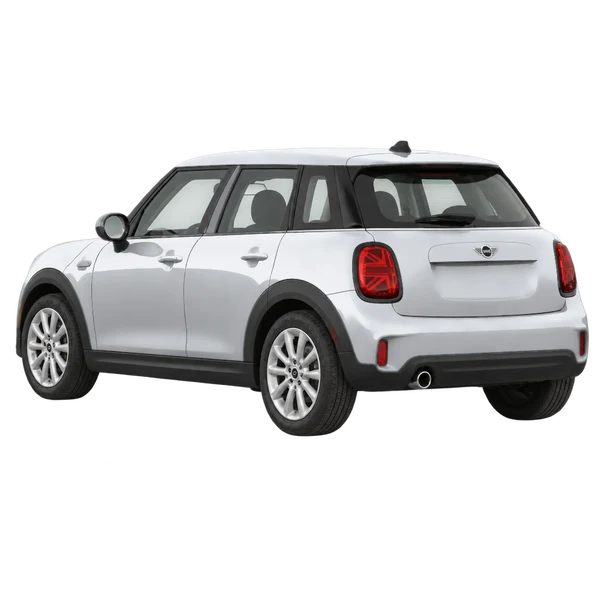 シルバーの2025 MINI One（リア斜め（左向き）ビュー）