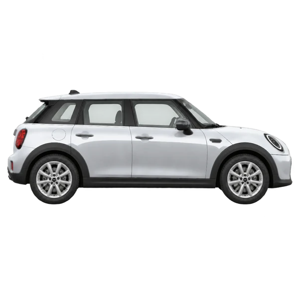 シルバーの2025 MINI One（側面（右向き）ビュー）