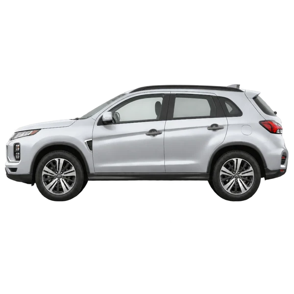 Mitsubishi ASX 2021 باللون فضي، منظر جانبي (متجه إلى اليسار)