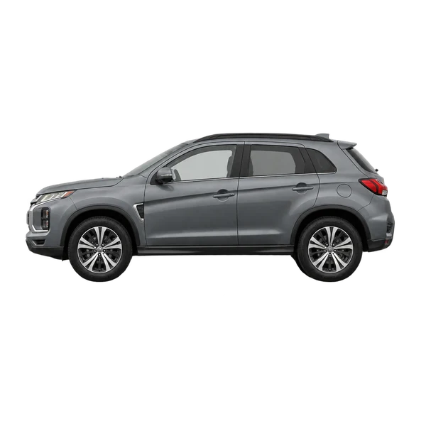 グレーの2022 Mitsubishi ASX（側面（左向き）ビュー）
