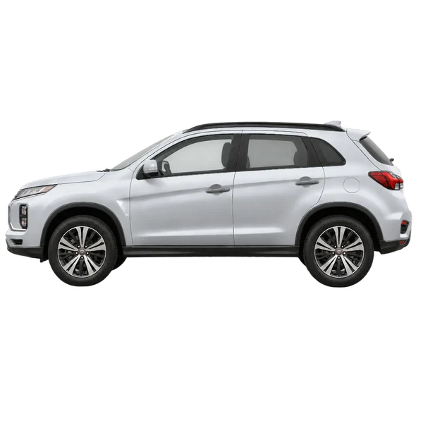 silver 2026 Mitsubishi ASX side (facing left) view