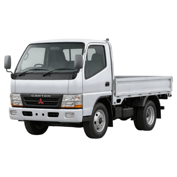 シルバーの2000 Mitsubishi Canter（フロントスリークォーター(左向き)ビュー）