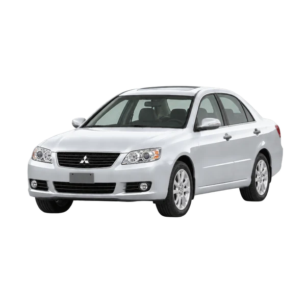 silver 2016 Mitsubishi Diamante front three-quarter (facing left) view