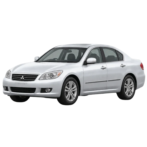 2012 MITSUBISHI DIGNITY — Front three-quarter (facing left)、silver