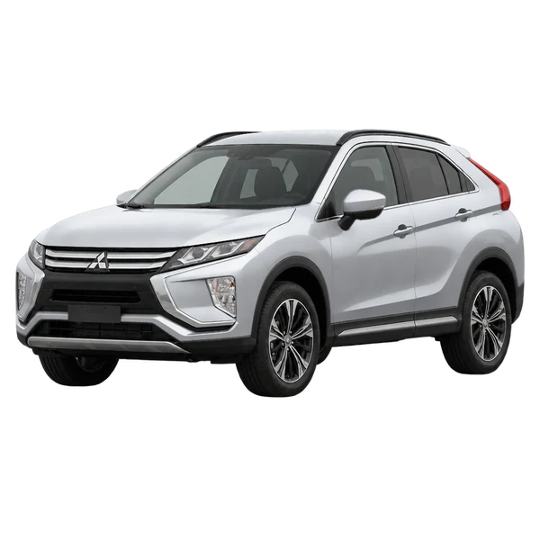 Mitsubishi Eclipse Cross 2018 prata, vista dianteira em três quartos (voltada para a esquerda)