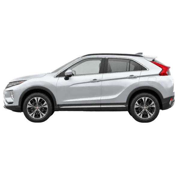 Mitsubishi Eclipse Cross 2018 prata, vista lateral (voltada para a esquerda)