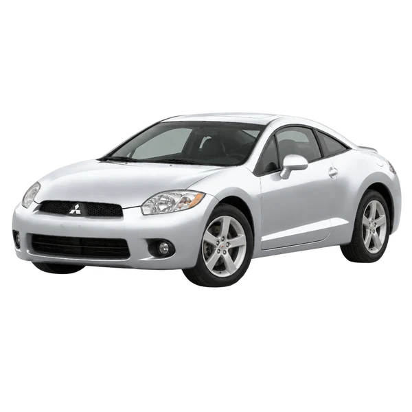 Mitsubishi Eclipse 2007 argent, vue trois-quarts avant (orienté vers la gauche)
