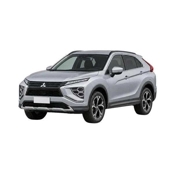 Mitsubishi Eclipse 2021 argent, vue trois-quarts avant (orienté vers la gauche)