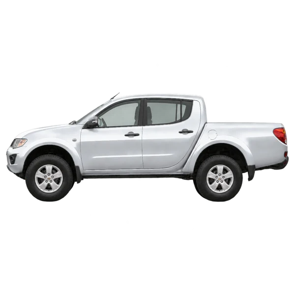 2010 Mitsubishi L200 in Silber, Ansicht: Seite (nach links gerichtet)