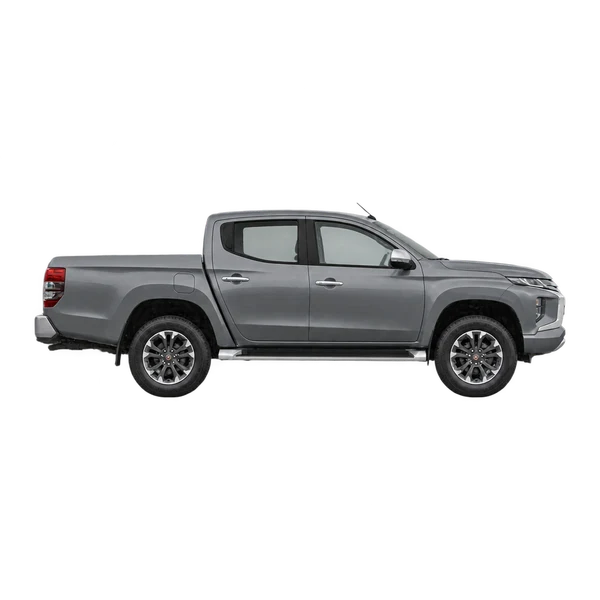 グレーの2022 Mitsubishi L200（側面（右向き）ビュー）