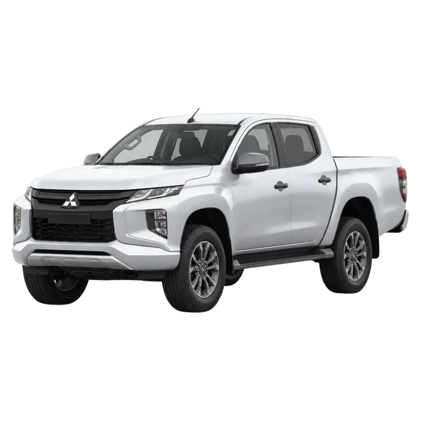 silver 2023 Mitsubishi L200 front three-quarter (facing left) view