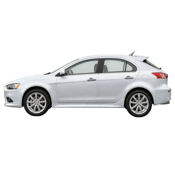 2011 Mitsubishi Lancer SportBack in Silber, Ansicht: Seite (nach links gerichtet)
