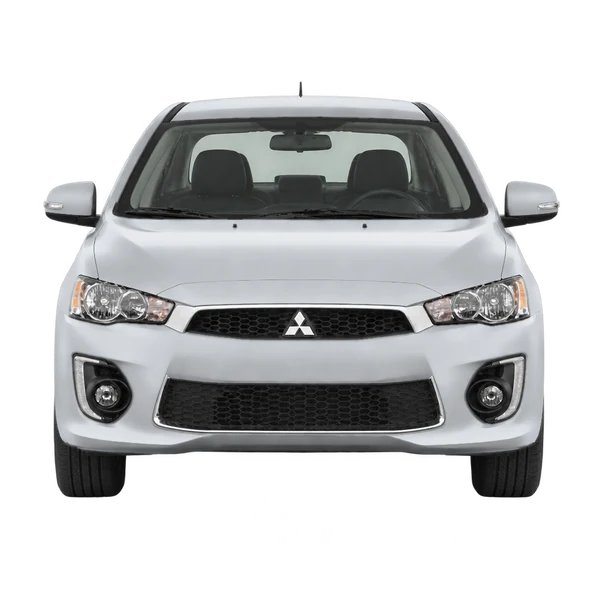Mitsubishi Lancer 2016 en plateado, vista frontal