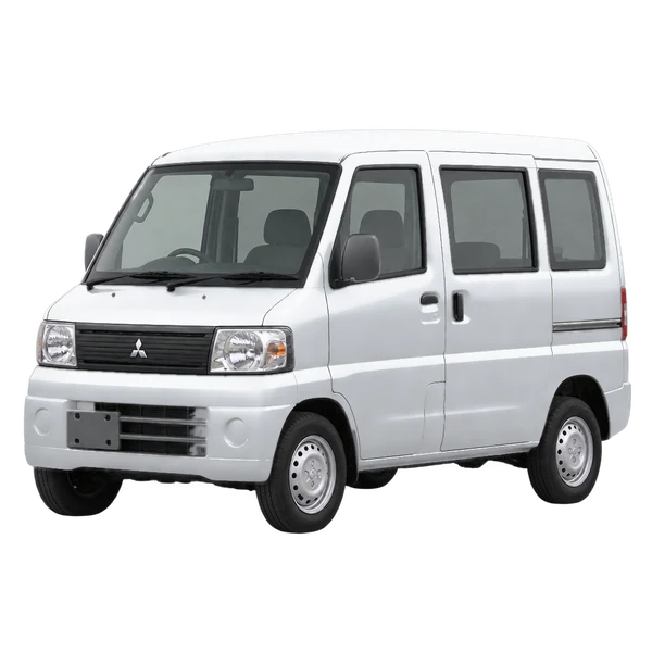シルバーの2000 Mitsubishi Minicab（フロントスリークォーター(左向き)ビュー）