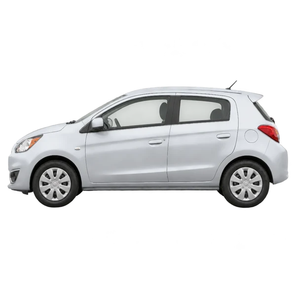 2015 Mitsubishi Mirage in Silber, Ansicht: Seite (nach links gerichtet)