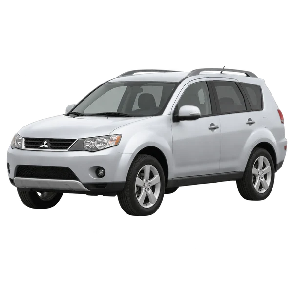 Mitsubishi Outlander 2007 argent, vue trois-quarts avant (orienté vers la gauche)