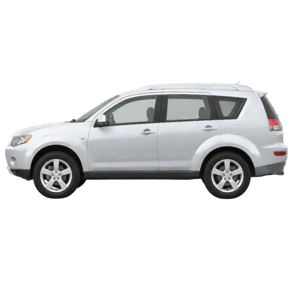 Mitsubishi Outlander 2007 prata, vista lateral (voltada para a esquerda)