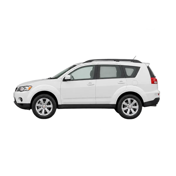 Mitsubishi Outlander 2010 blanc, vue côté (vers la gauche)