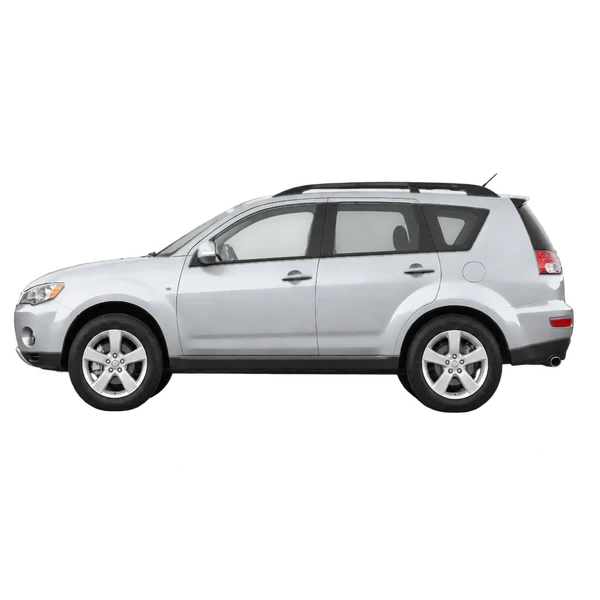 Mitsubishi Outlander 2012 prata, vista lateral (voltada para a esquerda)