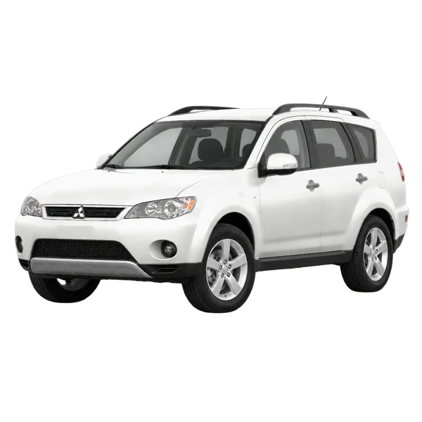 2012 Mitsubishi Outlander in weiß, Ansicht: Dreiviertelansicht vorne (nach links gerichtet)