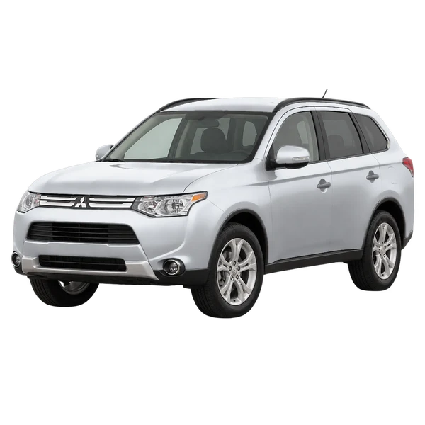 Mitsubishi Outlander 2014 argent, vue trois-quarts avant (orienté vers la gauche)