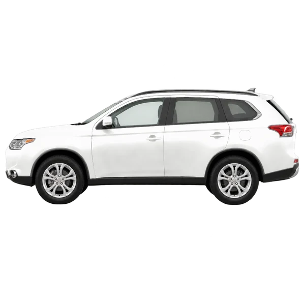 2015 Mitsubishi Outlander in weiß, Ansicht: Seite (nach links gerichtet)