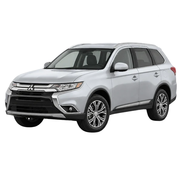 2016 Mitsubishi Outlander in Silber, Ansicht: Dreiviertelansicht vorne (nach links gerichtet)