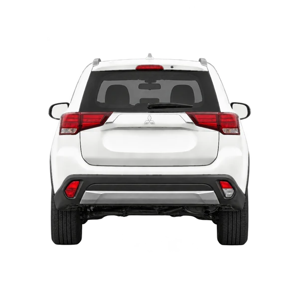 2018 Mitsubishi Outlander in weiß, Ansicht: Heck