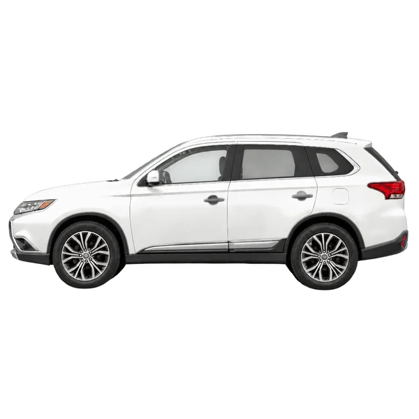 Mitsubishi Outlander 2020 باللون أبيض، منظر جانبي (متجه إلى اليسار)