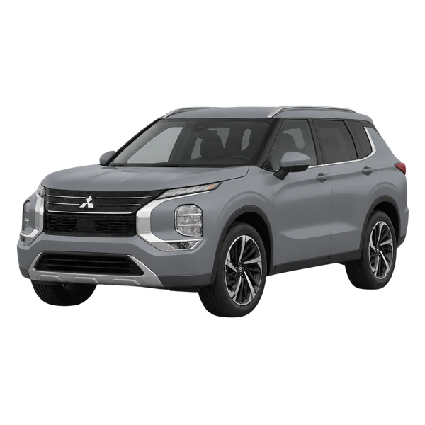 Mitsubishi Outlander 2023 gris, vue trois-quarts avant (orienté vers la gauche)