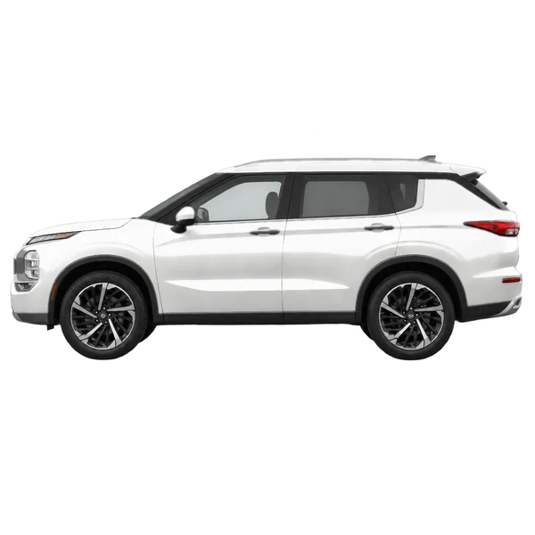 Mitsubishi Outlander 2023 blanc, vue côté (vers la gauche)