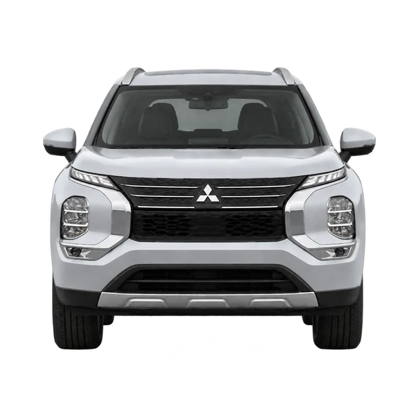 Mitsubishi Outlander 2024 prata, vista frente