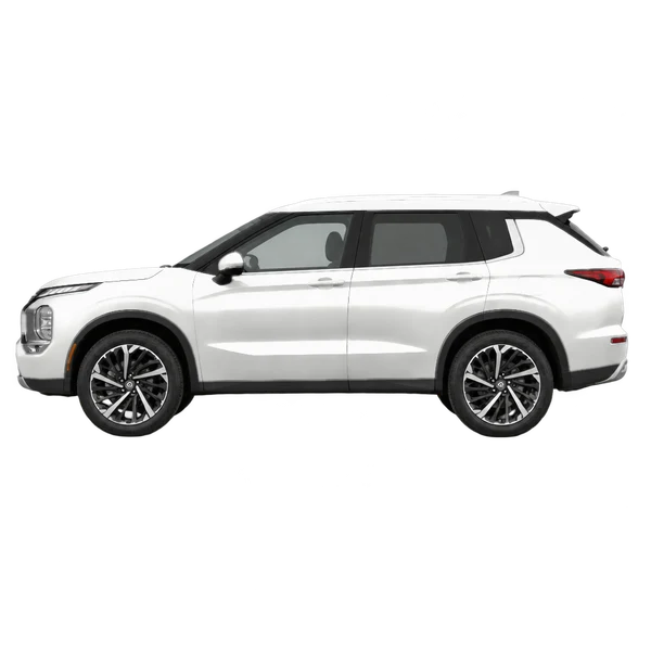 Mitsubishi Outlander 2027 blanc, vue côté (vers la gauche)