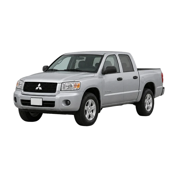 silver 2010 Mitsubishi Raider front three-quarter (facing left) view