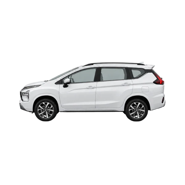 Mitsubishi Xpander 2026 branco, vista lateral (voltada para a esquerda)