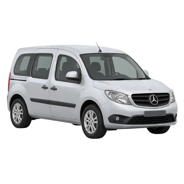 2014 Mrcc Citan in Silber, Ansicht: Dreiviertelansicht vorne (nach links gerichtet)