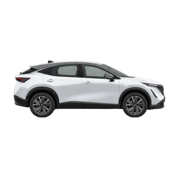 Nissan Ariya 2022 prata, vista lateral (voltada para a direita)