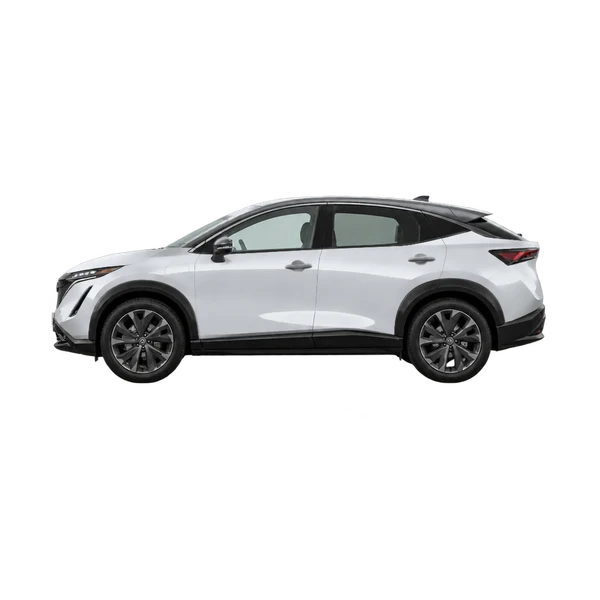 Nissan Ariya 2023 prata, vista lateral (voltada para a esquerda)