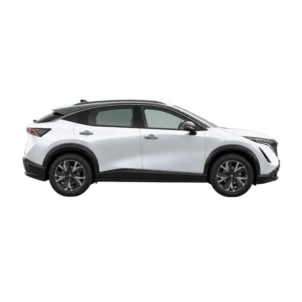 Nissan Ariya 2023 prata, vista lateral (voltada para a direita)