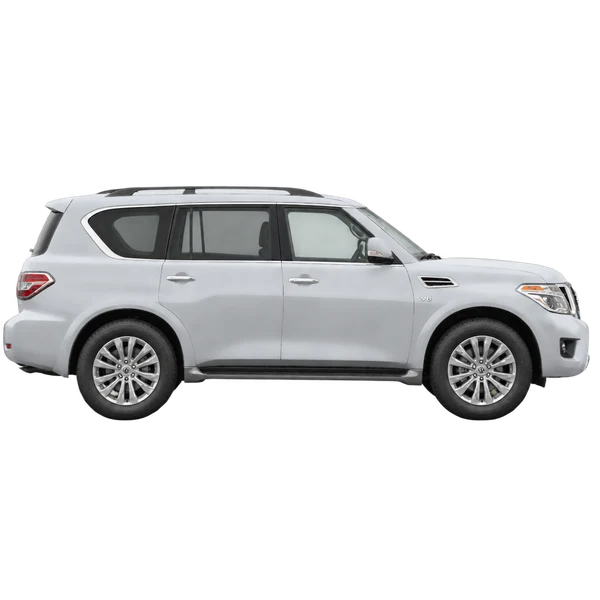 2019 Nissan Armada in Silber, Ansicht: Seite (nach rechts gewandt)