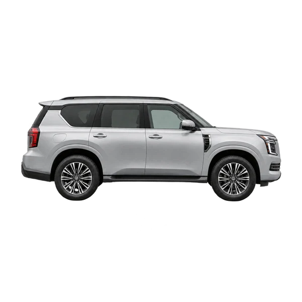 2026 Nissan Armada in Silber, Ansicht: Seite (nach rechts gewandt)