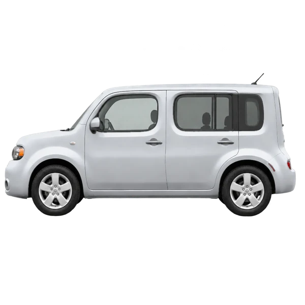 2009 Nissan Cube in Silber, Ansicht: Seite (nach links gerichtet)