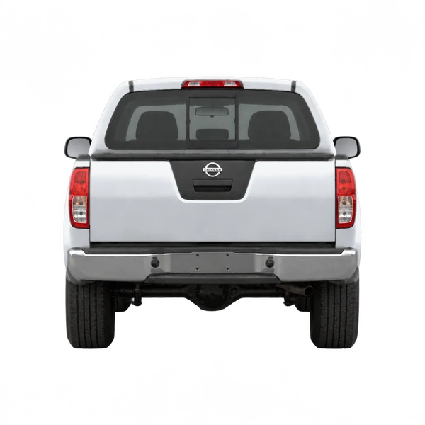 Nissan Frontier 2011 en plateado, vista trasera