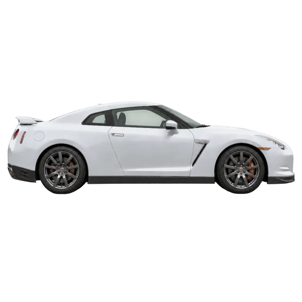 2015 Nissan GT-R in Silber, Ansicht: Seite (nach rechts gewandt)