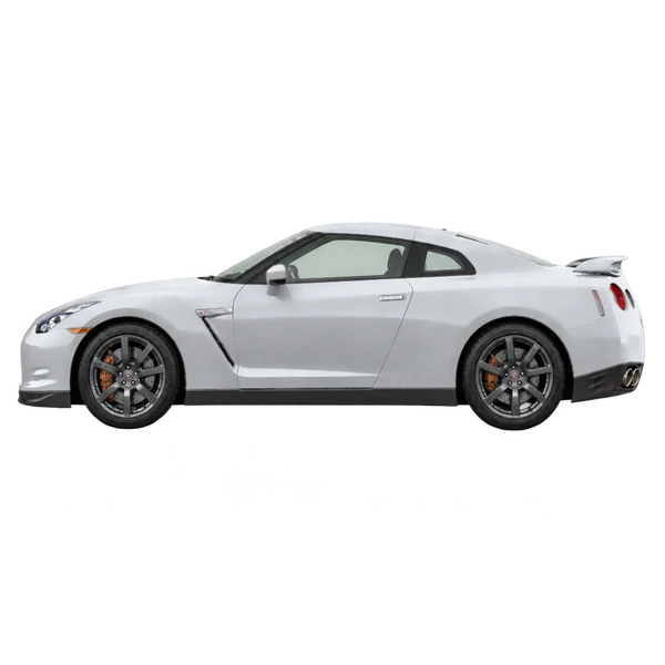 2016 Nissan GT-R in Silber, Ansicht: Seite (nach links gerichtet)