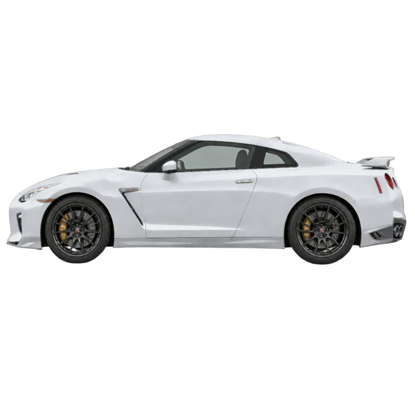 silver 2026 Nissan GT-R side (facing left) view